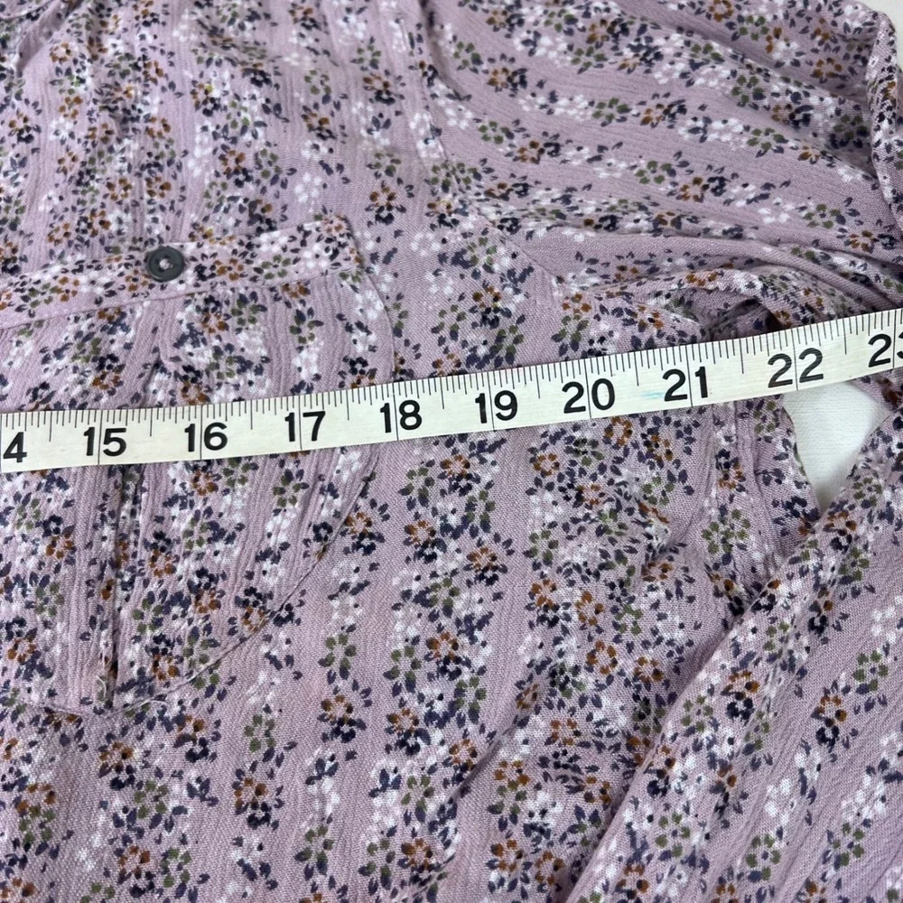 Free People Purple Floral Top Lavender Small Cottagecore‎ Fairycore Boho Peasant